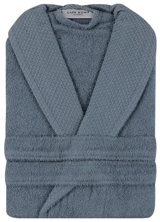 Modrý bavlnený župan veľkosť L Cappa – Foutastic