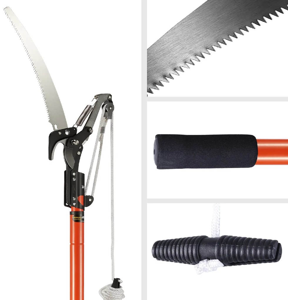 Teleskopická pílka s nožnicami MOREL, 2,6m, oranžová Gardebruk