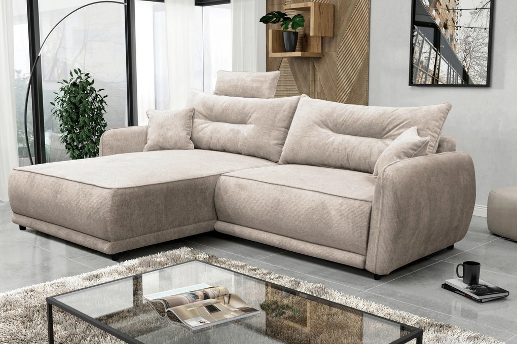 XXXLutz ROHOVÁ SEDAČKA, textil, béžová MID.YOU - Sedačky - 001574006801