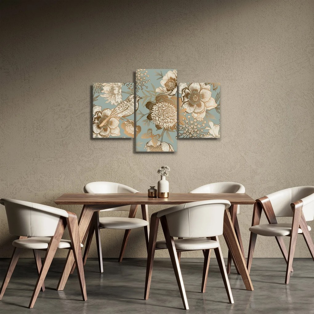Obraz - Záhrada s vtáčikom (90x60 cm)
