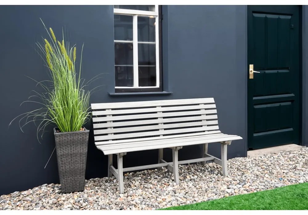 Sivá drevená záhradná lavica Mandalay – Garden Pleasure