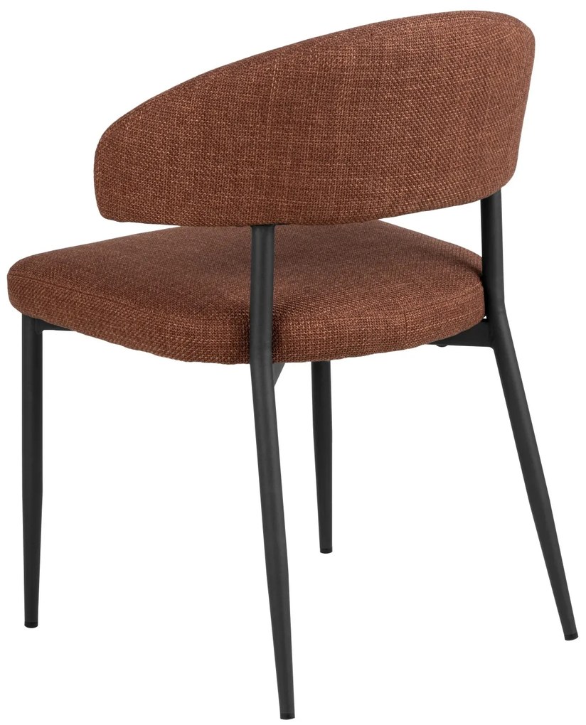 IRIS Terakota (látka Basel 44) – ČALÚNENÁ STOLIČKA S VÝPLETOM DO OBÝVAČKY/JEDÁLNE LOFT