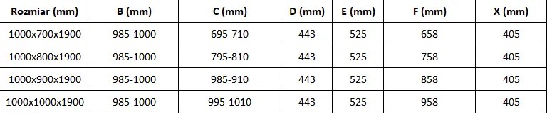 Mexen Omega, sprchovací kút s posuvnými dverami 100 (dvere) x 90 (stena) cm, 8mm sklo, čierny profil-číre sklo, 825-100-090-70-00