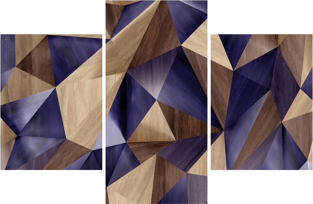 Obraz - 3D drevené trojuholníky (90x60 cm)