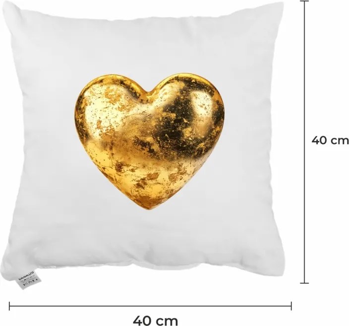 Dekoratívny vankúš Golden Heart 40x40 cm EMI