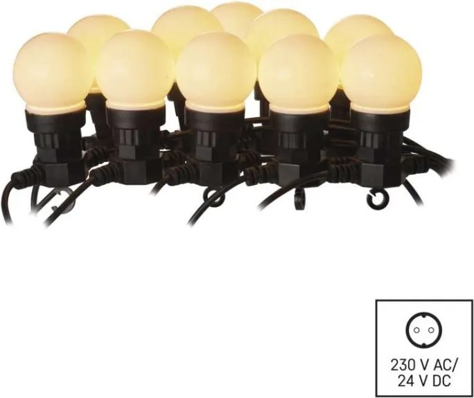 Svetelná LED žiarovková reťaz 5 m teplá biela