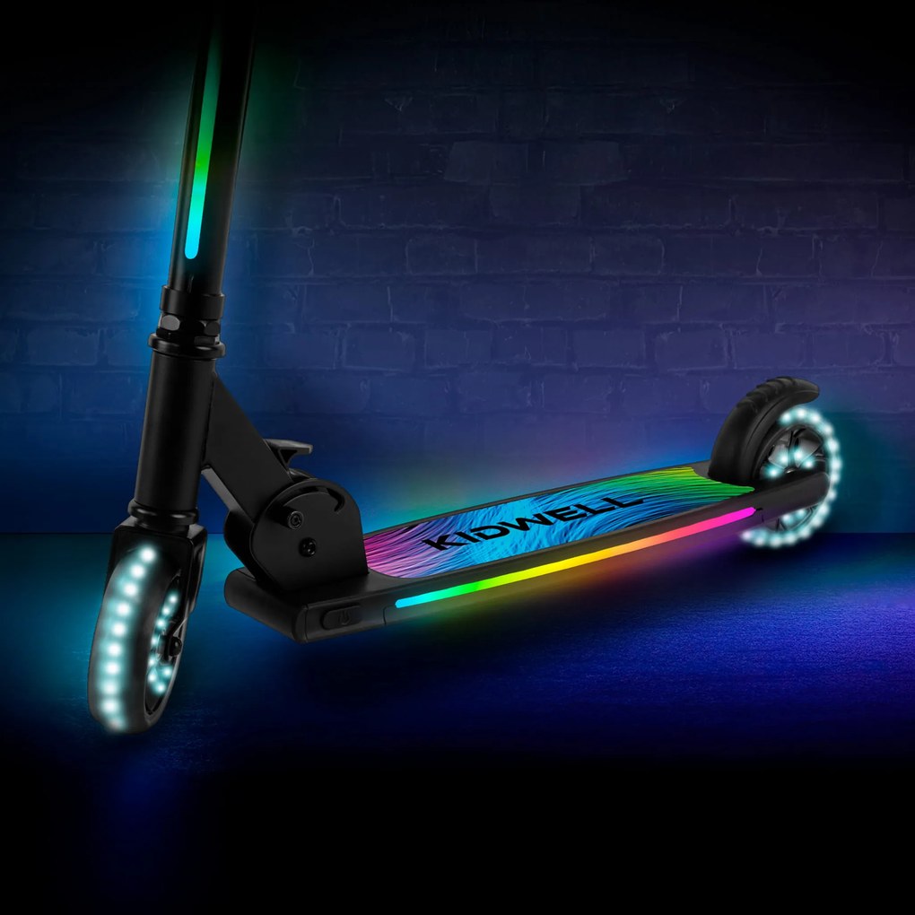Kidwell Skladacia detská kolobežka MIDO s LED osvetlením, 120 mm kolesá, ABEC-7