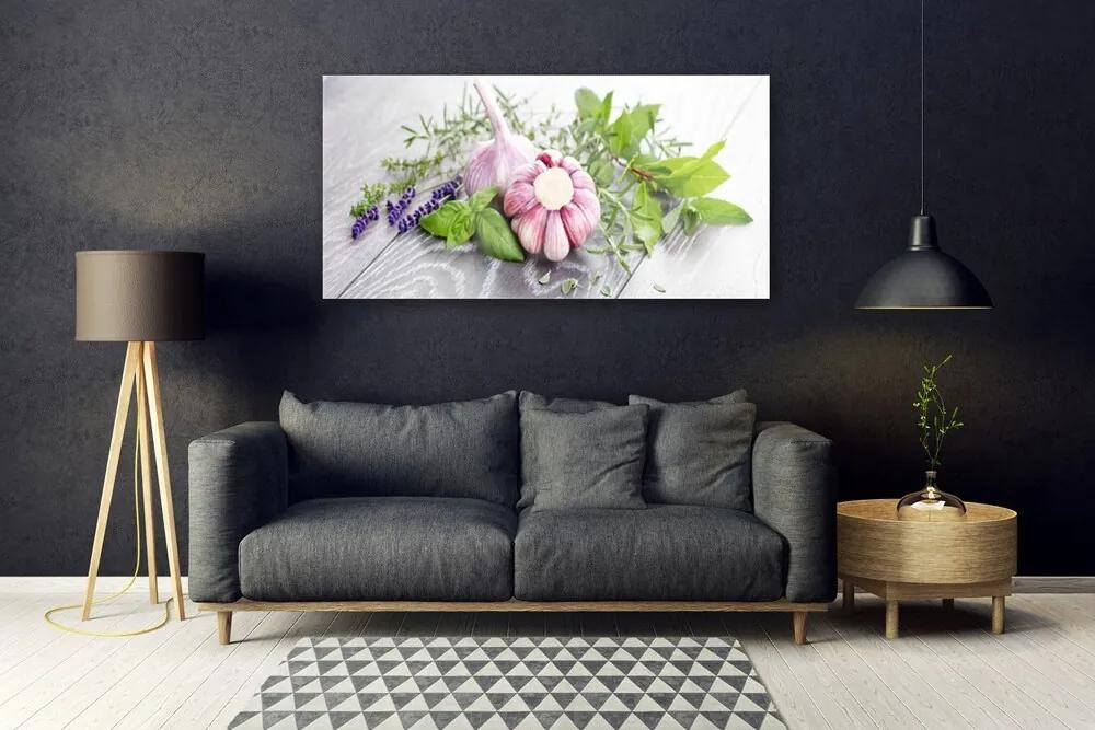 Obraz plexi Cesnak byliny do kuchyne 120x60 cm