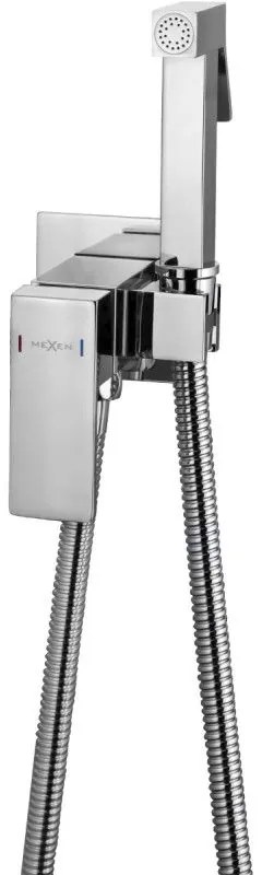 Mexen Cube, podomietková bidetová batéria s ručnou spŕškou, chrómová, 7599150-00