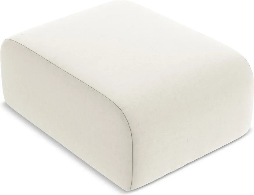 Béžová zamatová podnožka Lani – Makamii