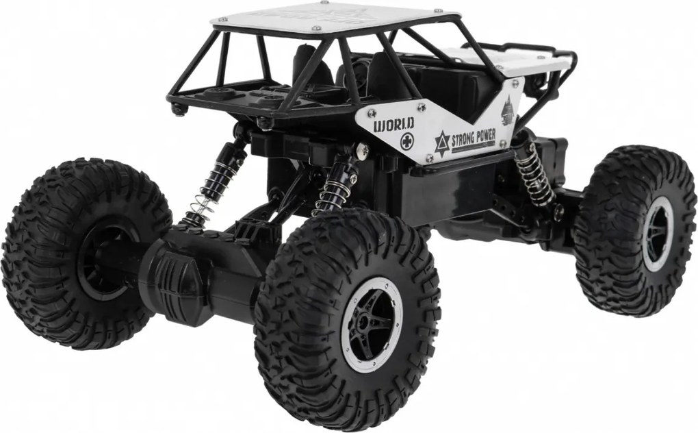 Ramiz Crawler Monster pre deti 6+ Strieborný model na diaľkové ovládanie 1:18 Extrémna jazda