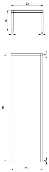 Nástenný držiak uterákov 78x23 cm čierna