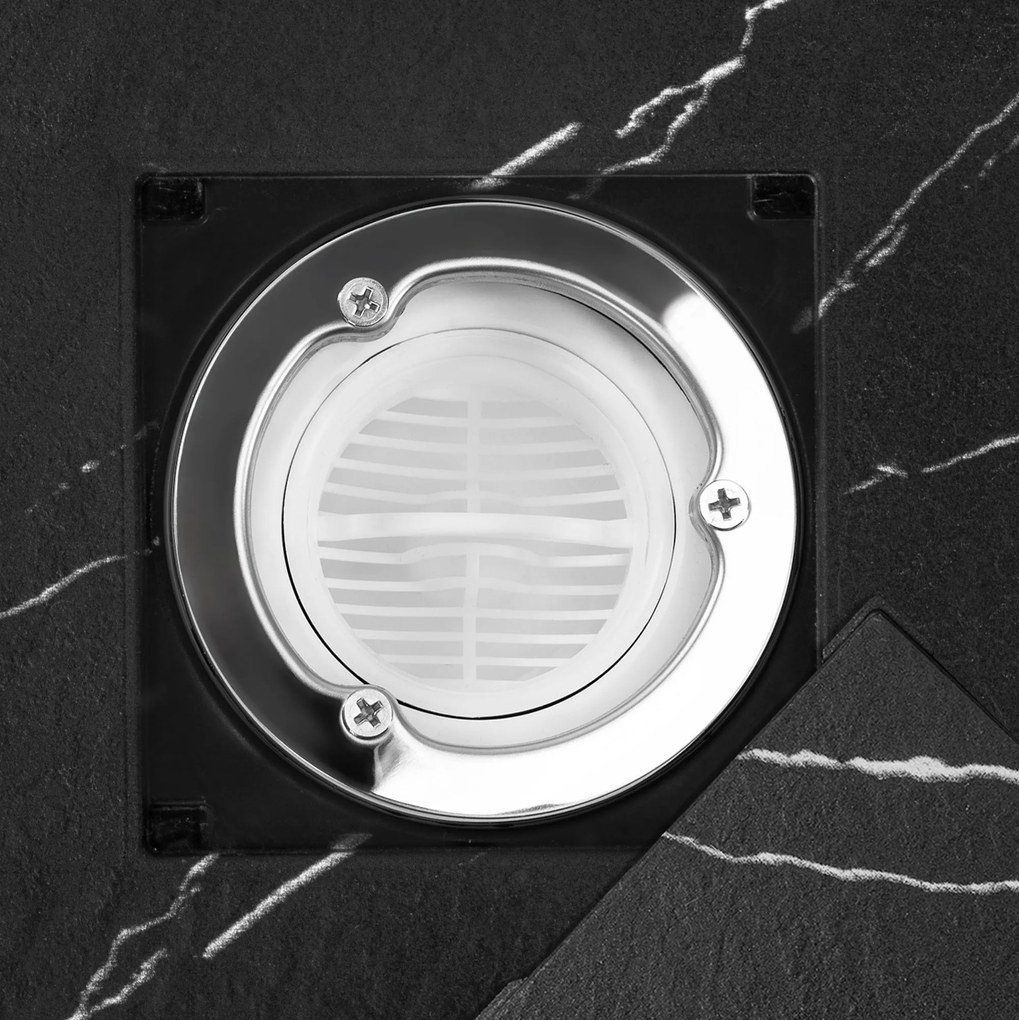 Rea Magnum Carrara, SMC sprchová vanička 90x90, čierna-kamenný vzor, REA-K7008