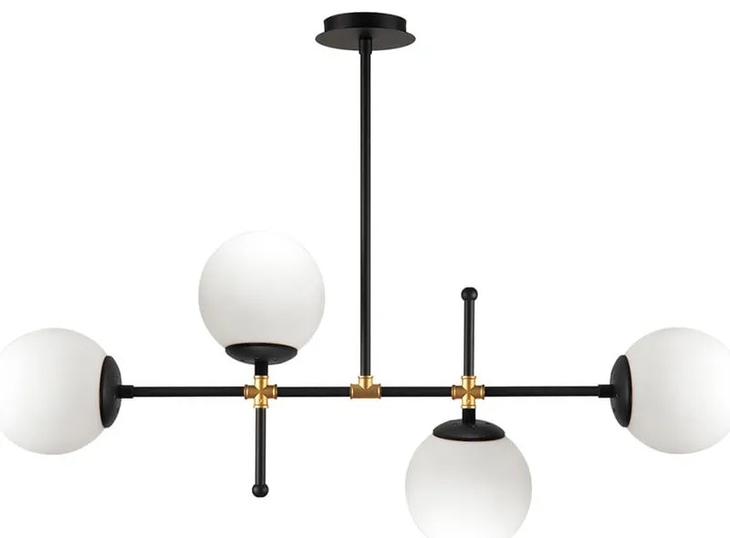 Čierne závesné svietidlo Squid Lighting Kruva, výška 57 cm