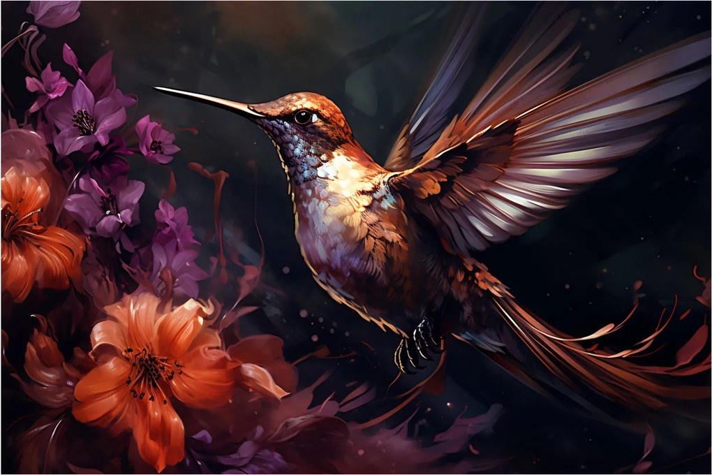 Obraz - Kolibrík (90x60 cm)