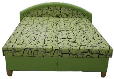 Čalúnená manželská posteľ MAGDA, čierna vzor/ čierna (216/41)