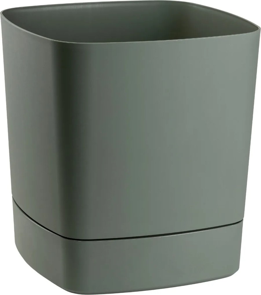 PLASTOVÝ KVETINÁČ CUBI 34X36,5 CM MÄTOVÁ