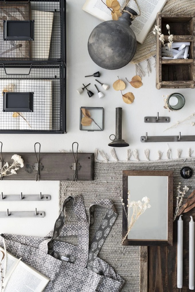 Ib Laursen Bavlnený behúň na podlahu Brown Grey 120 x 60 cm