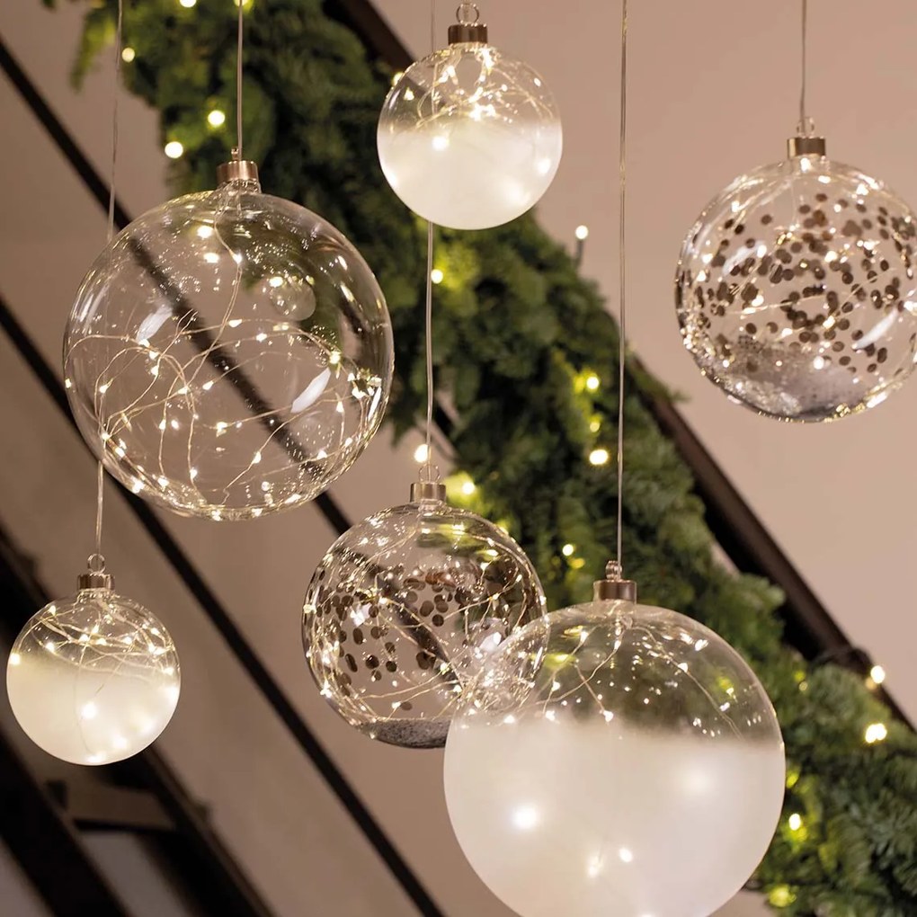 LED svetelná guľa s konfetami, veľká