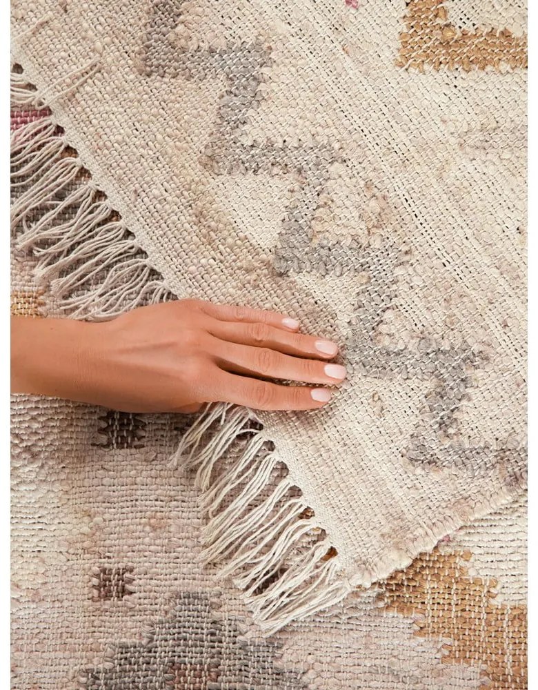 Krémový ručne tkaný jutový koberec 200x300 cm Roya Imani – Elle Decoration