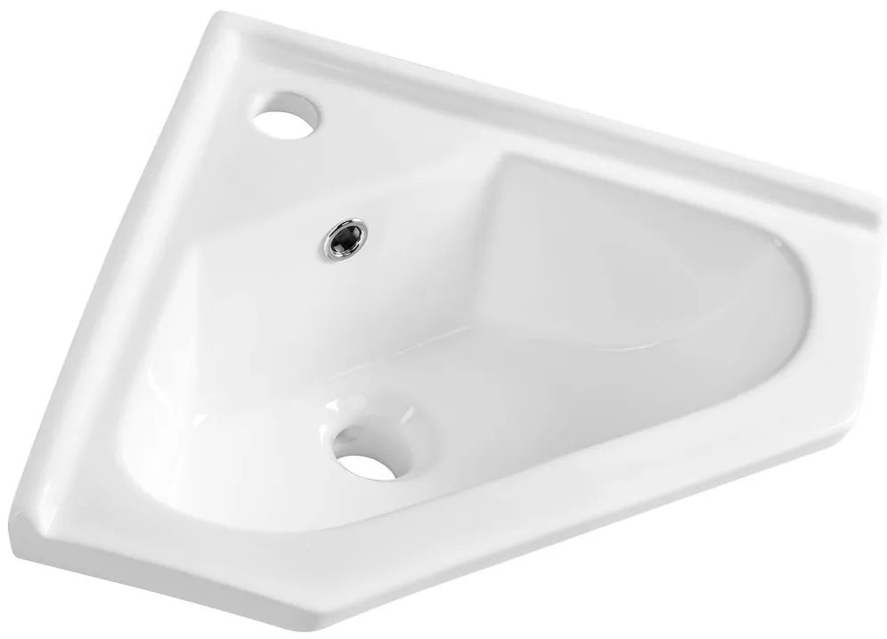 Aqualine Aqualine, Keramické umývadlo rohové 41x41 cm, na nábytok, 1601-40