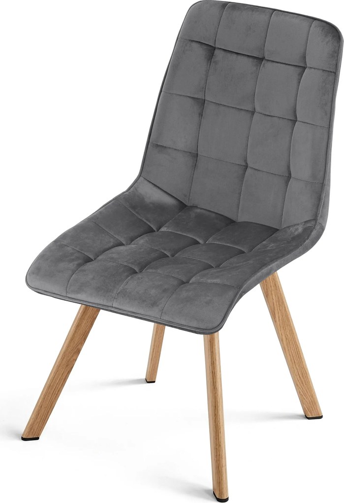 Jedálenská stolička CIEZA VELVET, tmavosivá