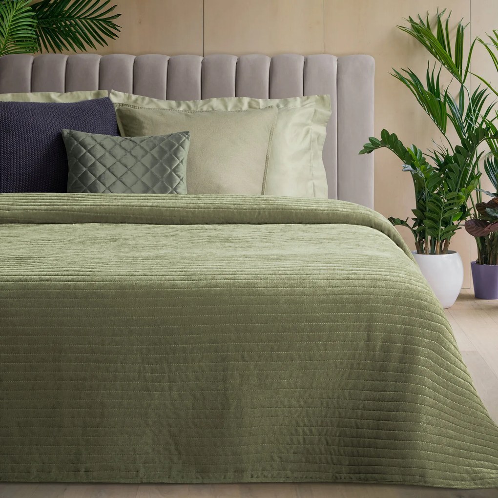 PREHOZ NA POSTEĽ GLORI 170X210 CM OLIVOVÝ