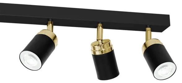 Bodové svietidlo RENO 6xGU10/8W/230V čierna/zlatá