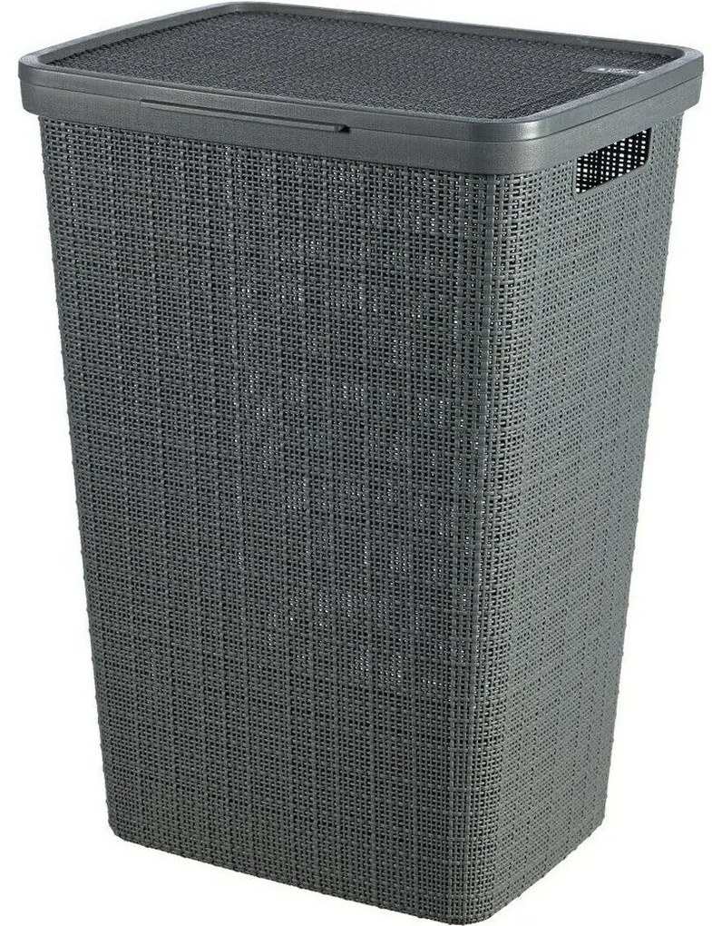 Curver Kôš na špinavú bielizeň Jute 58 l, tm. šedá