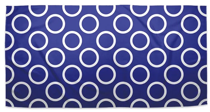 Sablio Uterák Biele korunky na modrej - 50x100 cm