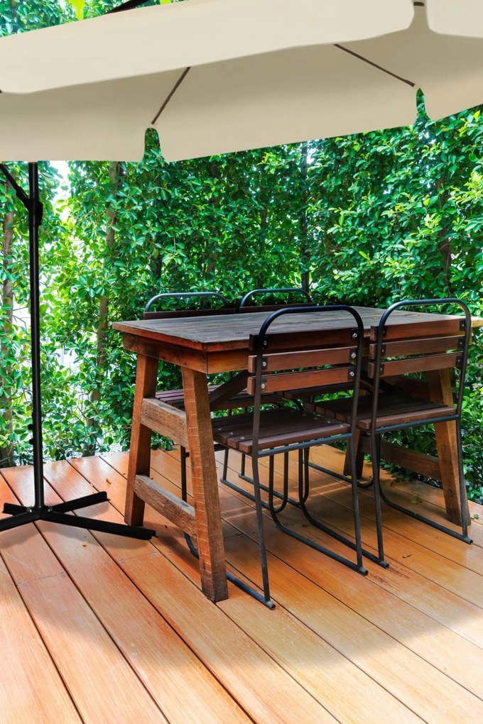 Záhradný slnečník s ochranným obalom BANANA 300 cm béžový