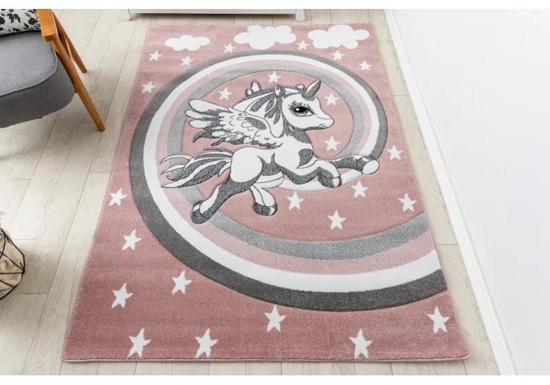 styldomova Detský ružový koberec PETIT Jednorožec