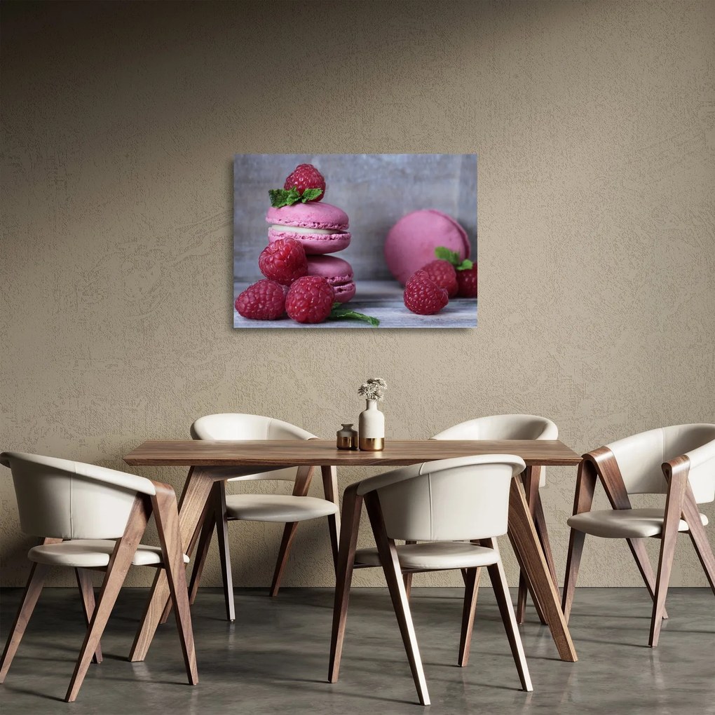 Sklenený obraz makrónky (70x50 cm)