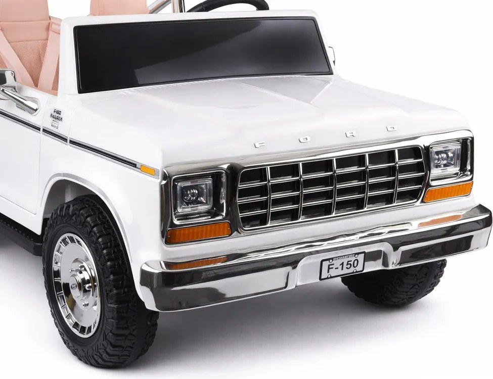 JOKOMISIADA Dvojmiestne autíčko na batériu klasický Ford Bronco Pickup biele PA0338