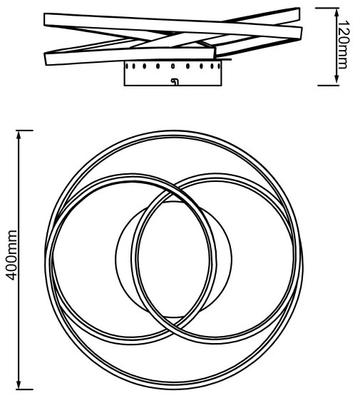 Brilliant - LED Stropné svietidlo LABYRINTH LED/40W/230V pr. 39,5 cm čierna