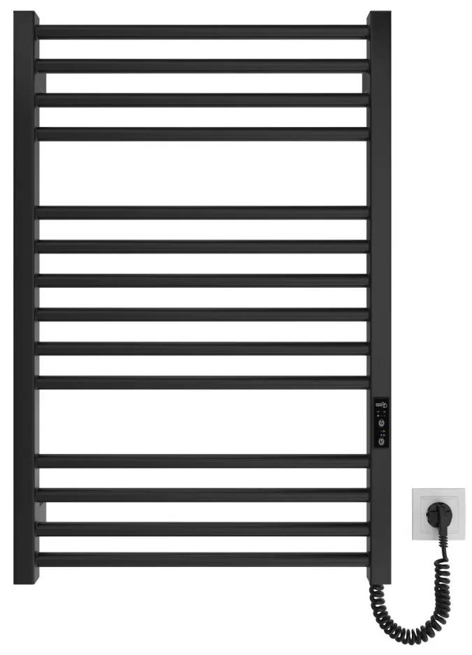 Kúpeľňový rebríkový radiátor HF DERBY 170W/230V 77x53 cm čierna