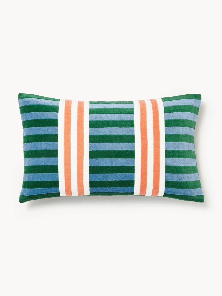 Zamatový patchwork poťah na vankúš Tete