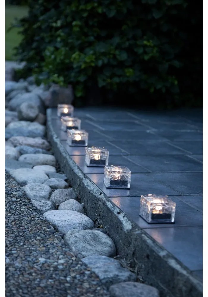 Vonkajšie solárne LED sviečky v súprave 3 ks (výška 5,5 cm) Icecube – Star Trading