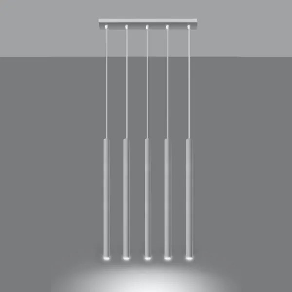 Sollux SL.0468 - Luster na lanku PASTELO 5xG9/8W/230V biela
