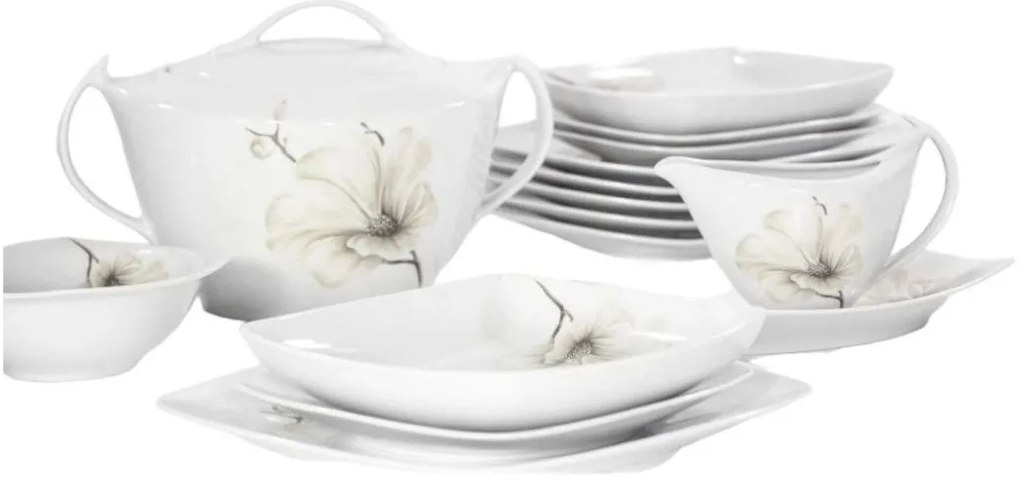 Akcent magnólia obedová súprava pre 6 osôb, 24 ks