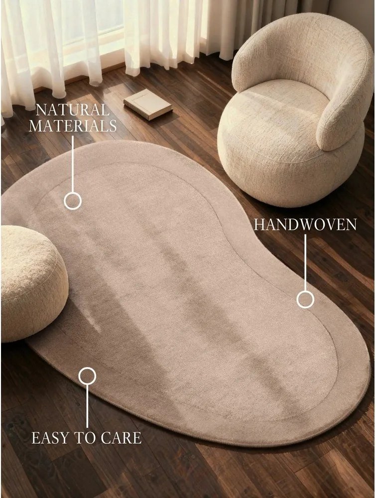 Béžový ručne tkaný koberec s prímesou vlny 125x200 cm Kari Organic – Villeroy&amp;Boch