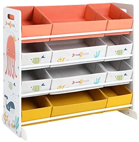 Regál na hračky SONGMICS GKRS04WT