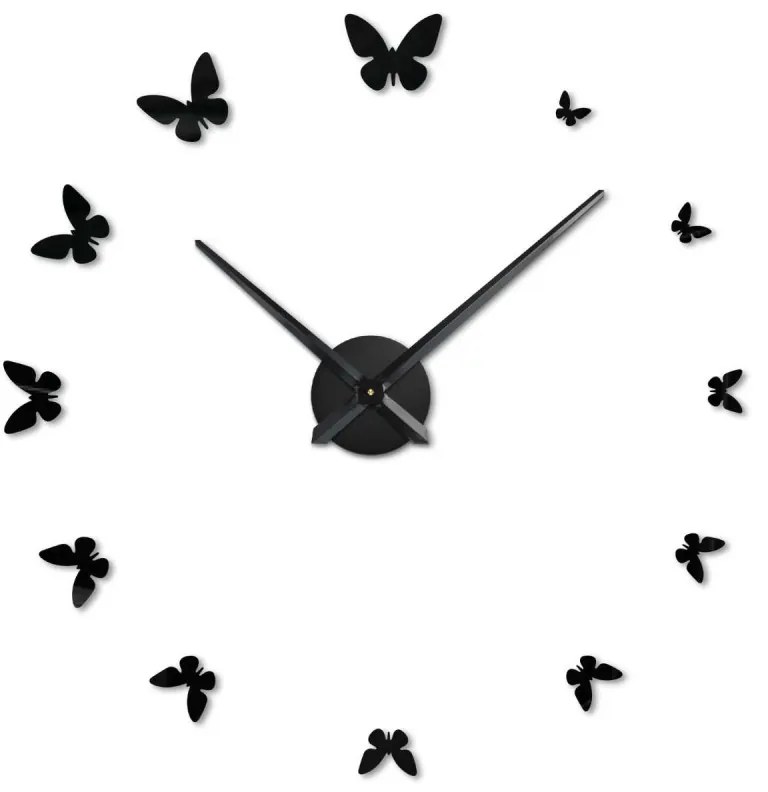 Hodiny na stenu s motýľmi vytvárajú vizuálne pútavý efekt | SENTOP 12S001