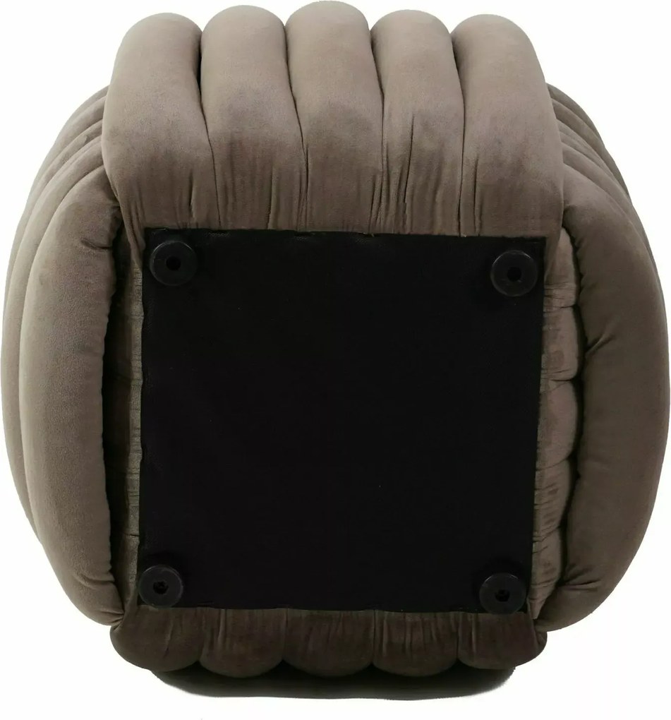 SI Bruni Velvet taburetka tmavá béžová