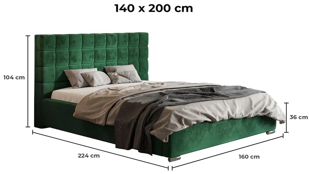 PROXIMA.store - Moderná čalúnená posteľ NOOR ROZMER: 160 x 200 cm, FARBA NÔH: biela