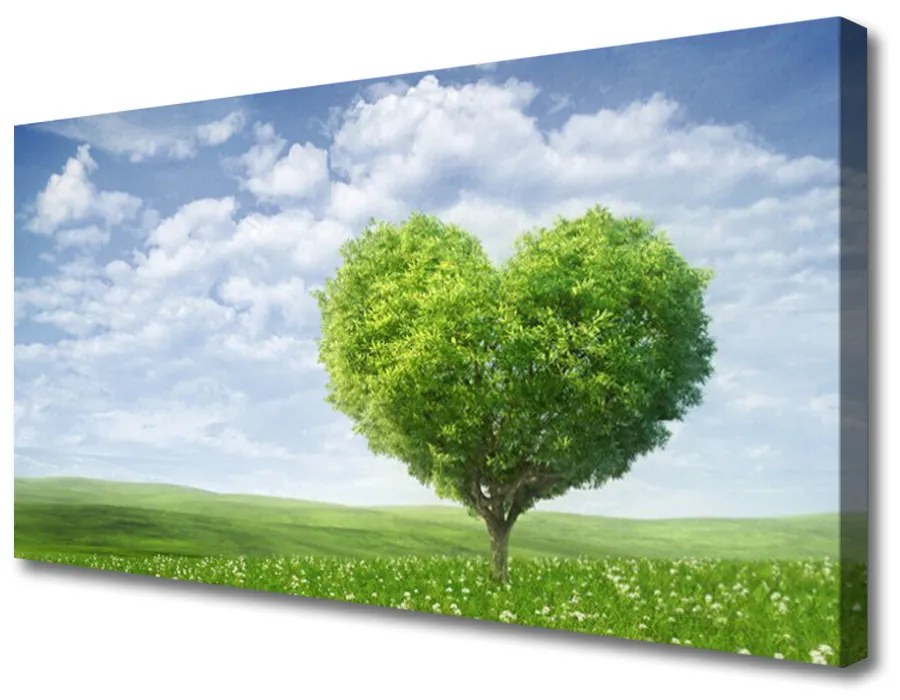 Obraz Canvas Strom srdce príroda 120x60 cm