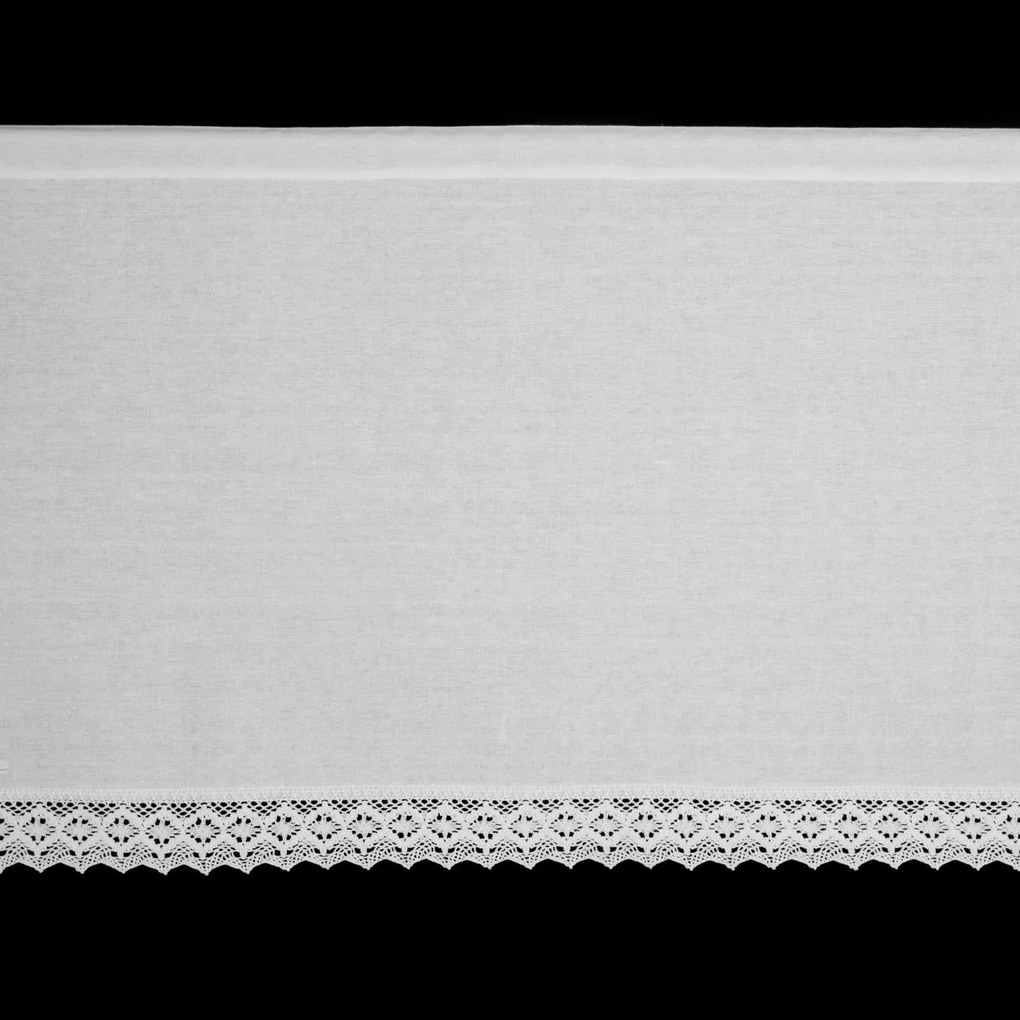 KRÁTKA ZÁCLONA NA PÁSKE CLARIE 150X60 CM BIELA