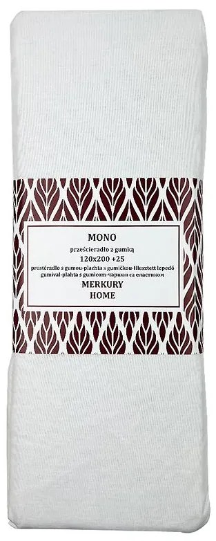 Napínacia plachta Mono bavlna ecru 120x200 + 25 Merkury Home