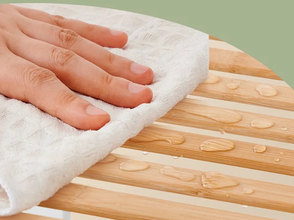 Bambusový kúpeľňový regál Koli hnedý