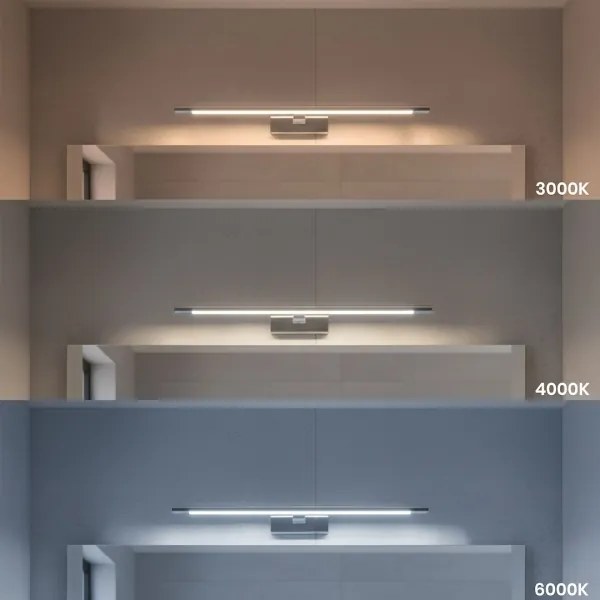 LED kúpeľňové osvetlenie na zrkadlo KLIMT LED/12W/230V 3000/4000/6000K 60 cm IP44 lesklý chróm